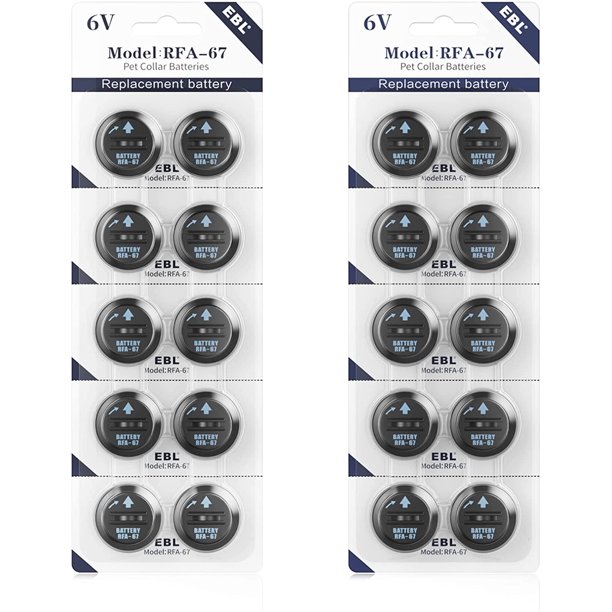 EBL RFA67 6 Volt Ret Collar Replacement Batteries for PIF300 RF300
