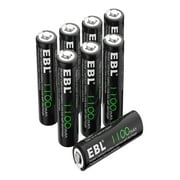 EBL Rechargeable AA Batteries (8 Pack), 1100mAh 1.2 Volts Ni-Cd Double a Batteries for Garden Solar Light