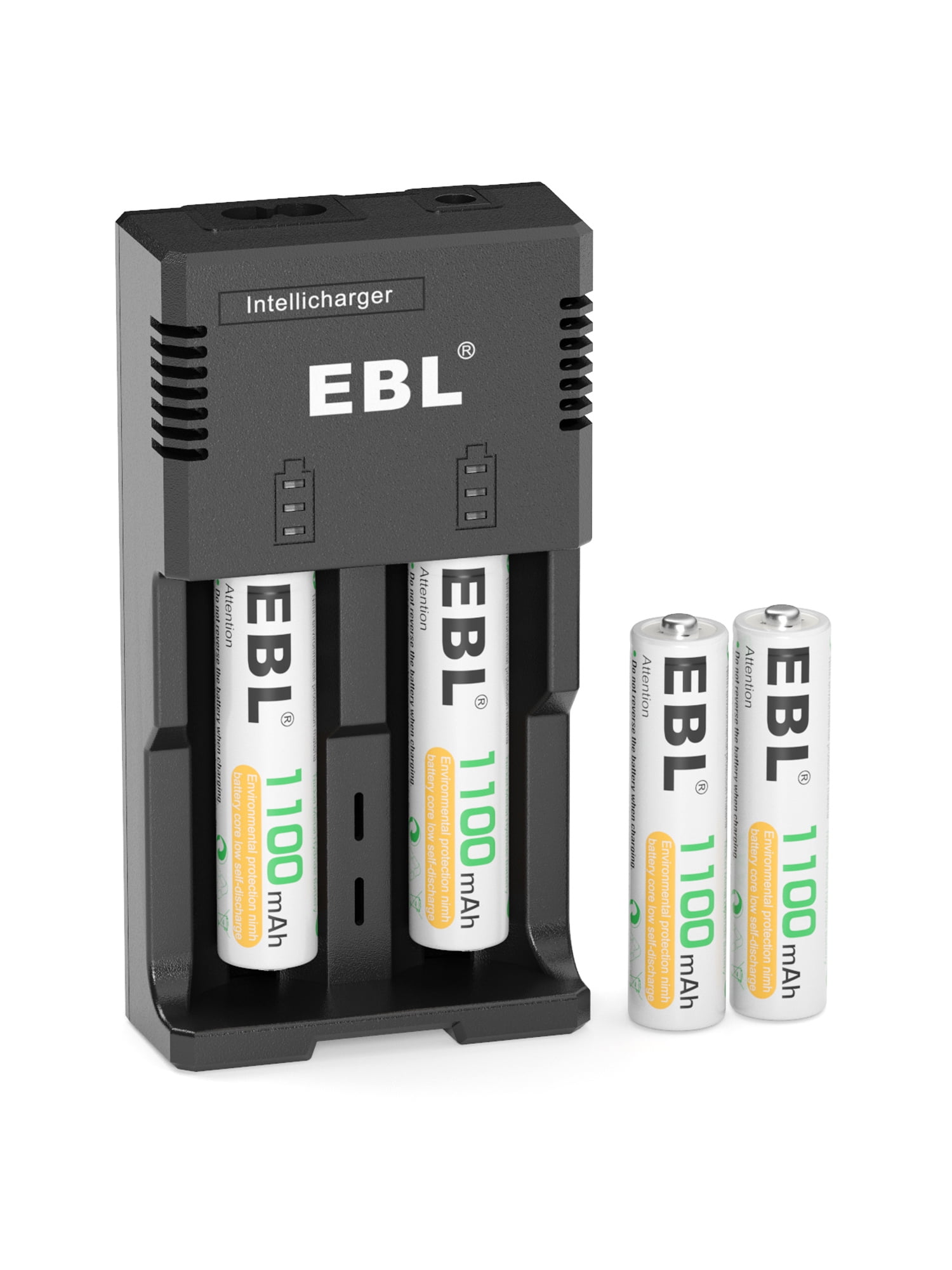 EBL Chargeur iQuick Rapide de Pile Rechargeable avec 4 Piles Rechargeables  Ni-MH 