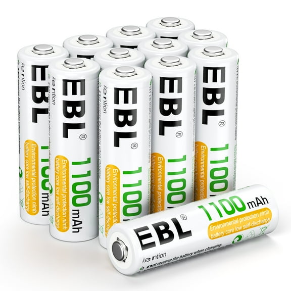 EBL Rechargeable AAA Batteries (12-Pack), 1100mAh Ni-MH Battery