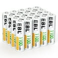 thumbnail image 1 of EBL Rechargeable AAA Batteries (20-Pack), 1100mAh Ni-MH Triple a Batteries, 1 of 6