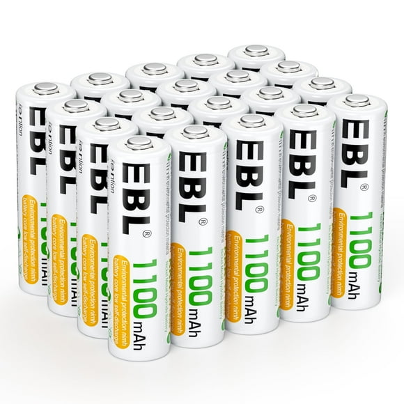 EBL Rechargeable AAA Batteries (20-Pack), 1100mAh Ni-MH Triple a Batteries