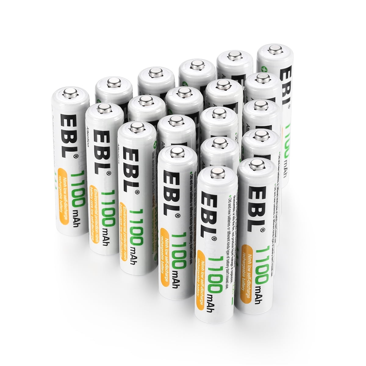 EBL Rechargeable AAA Batteries (20 Pack), 1100mAh NiMH Triple A