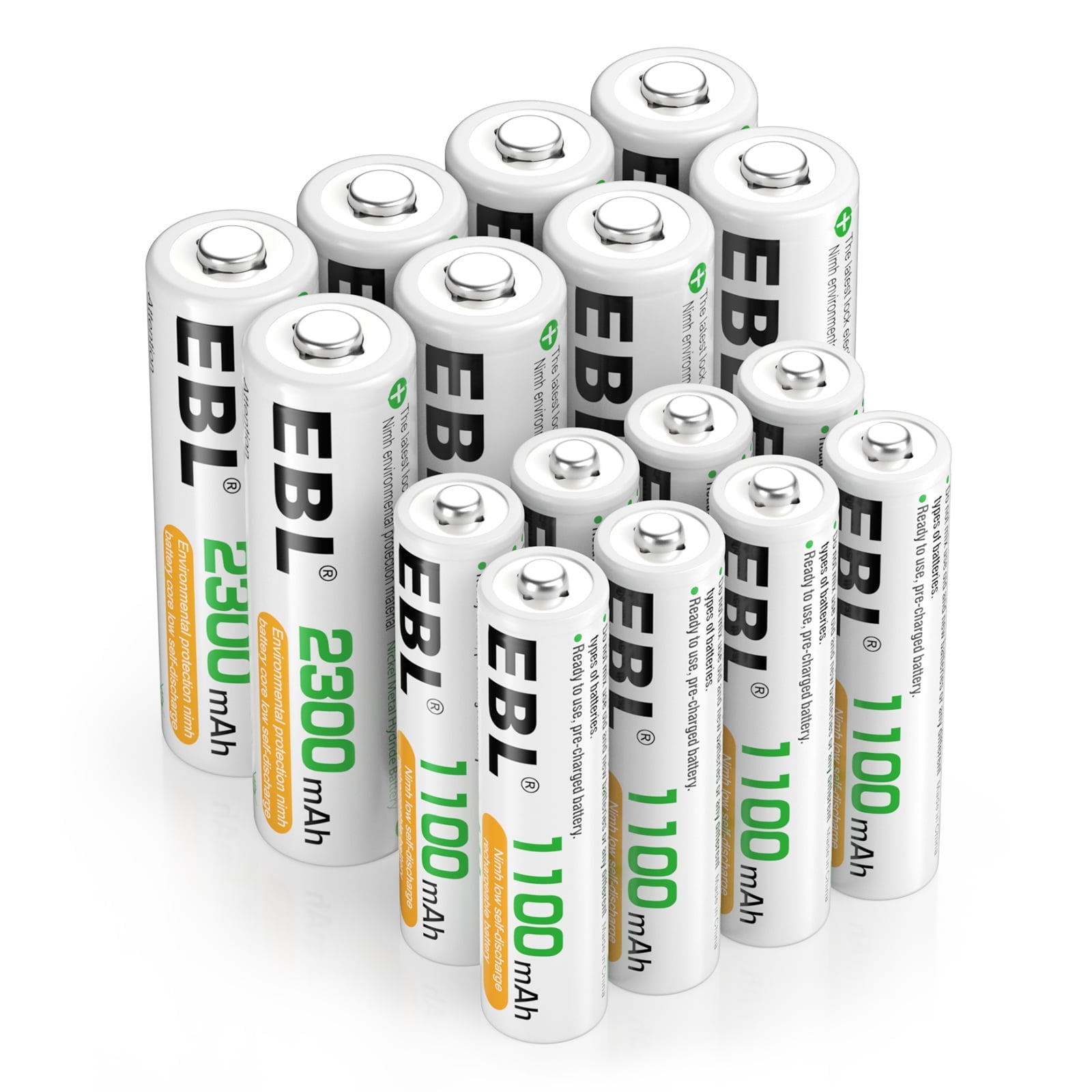 EBL AA AAA Rechargeable Batteries, General Purpose Battery, 8 Count