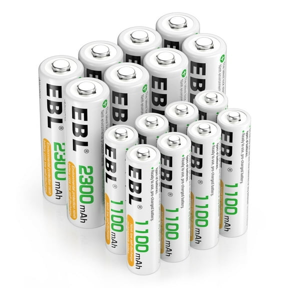 EBL AA AAA Rechargeable Batteries, General Purpose Battery, 8 Count