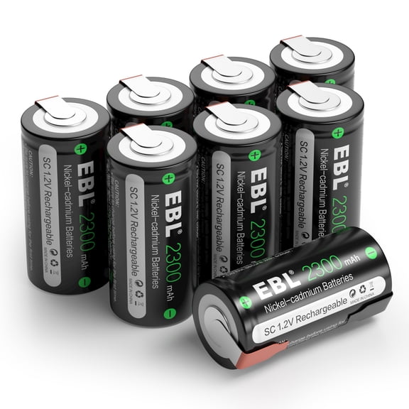 EBL Rechargeable Batteries C Cell Batteries 2300mAh, 8-Pack