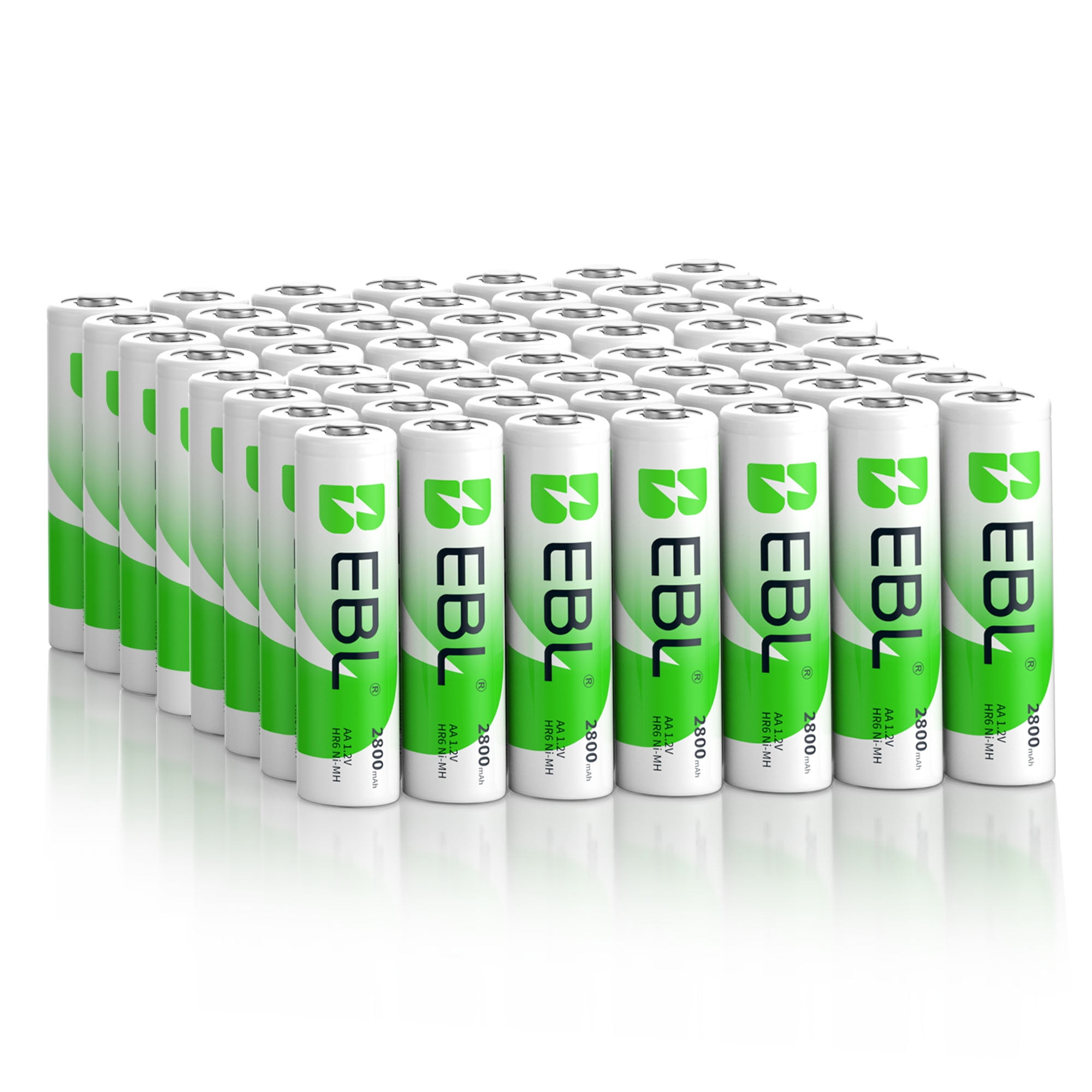 EBL Rechargeable Nimh Batteries, Aa,Double a Batteries 1.2V 56 Packs