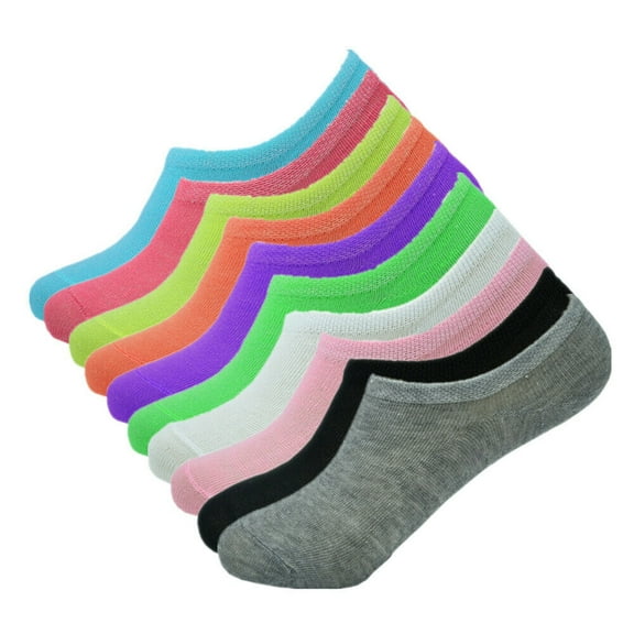 EBNJM  12 Pairs of Thin Sock No Show Socks for Women & Men - Low Cut, Breathable, Casual, Thin, Non-Slip (Colors Mix)