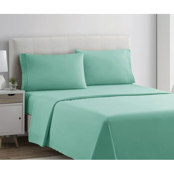 EBNJM Queen size Sheets - 4 Piece Bed Sheet Set, Hotel Luxury Double Brushed Bed Sheets - Extra Soft Bedding Sheets & Pillowcases (Mint)