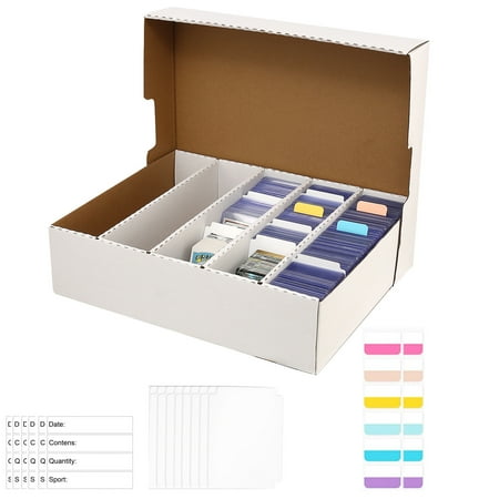 EBOAUSI Trading Card Storage Box, 5 Row, Holds 3950-Count Cards