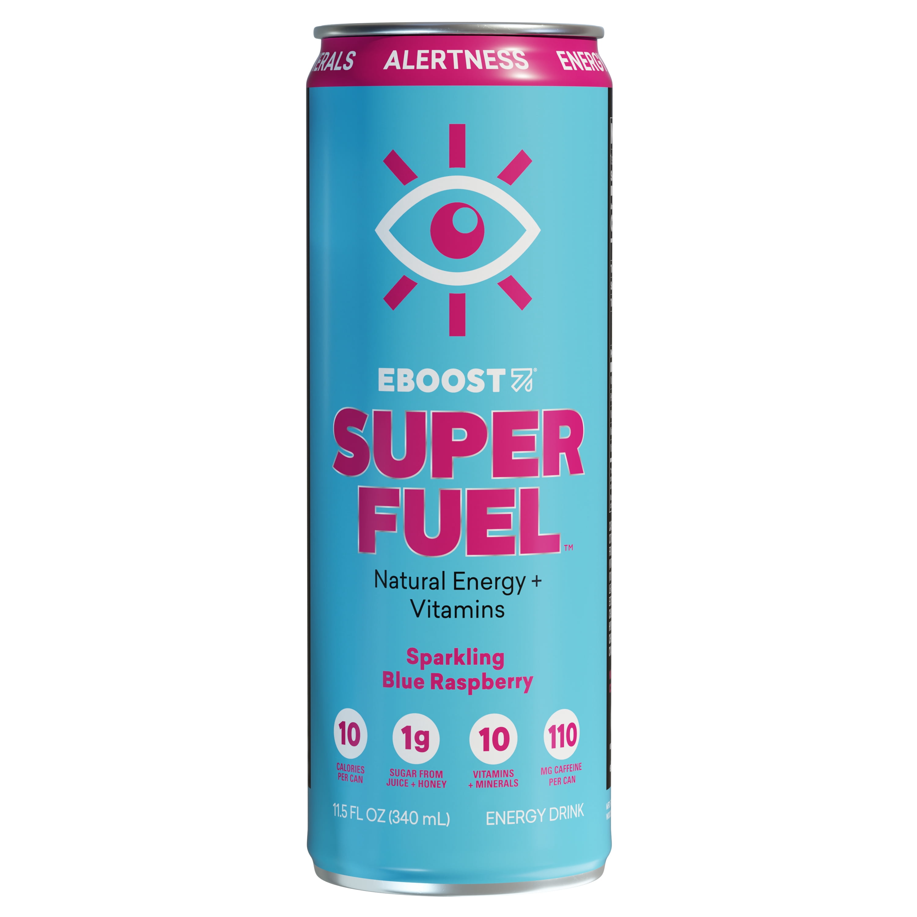 EBOOST Super Fuel Energy Drink, Blue Raspberry, 11.5oz with