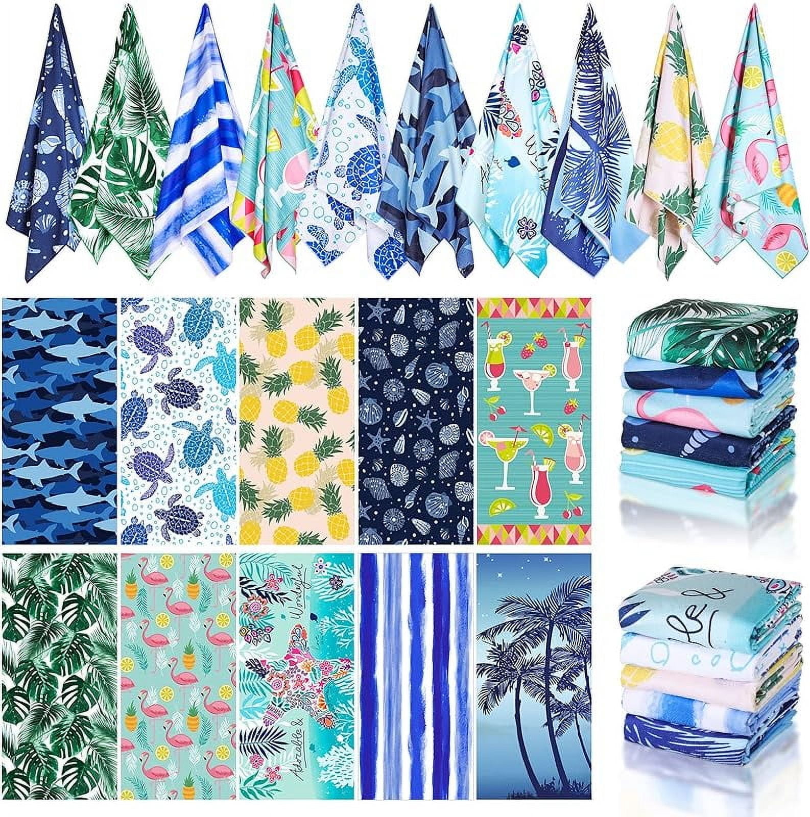 EBOOT 10 Pack Oversized Beach Towel Set Extra Large Pool Towels Microfiber Quick Dry Swim