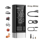 EBOSSOM Dual-Cylinde Portable Tire Inflator,5x Fast Inflation Car Air Compressor,150PSI Cordles Rechargeable,12V DC for Pickup Car,Truck,Moto