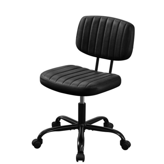 EBQOSK Adjustable Height 360° Rolling Swivel Computer Task Chair without Arm Black