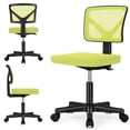 thumbnail image 1 of EBQOSK Armless Drafting Chair Basics Rolling Desk Chair, Ergonomic Desk Chairs, Rolling Bar Stools Chairs Breathable Mesh for Home Bedroom Study Student Height Adjustable Yellow, 1 of 7