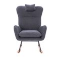 thumbnail image 1 of EBQOSK Teddy Upholstered Nursery Rocking Chair for Living Room Bedroom Dark Gray, 1 of 7