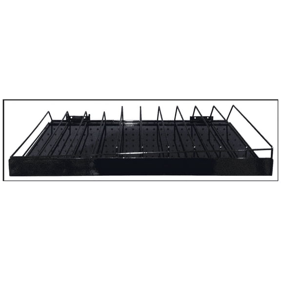 EBSCO VULCAN INDUSTRIES 5.84 in. H x 24 in. W x 11.59 in. L Black Core Assortment Display Shelf