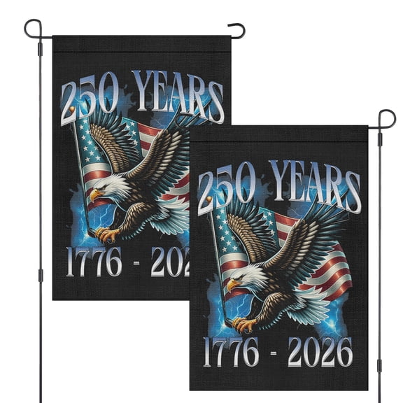 EBSTL 250 Years America Garden Flag – 28x40 Inch 250th Anniversary USA Yard Banner – 1776-2026 – Double Sided Flag for Outdoor Lawn Decor