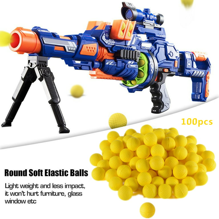 100Pcs Round Refill Balls Pack For Zeus MXV-1200 XV-700 Blaster( Not Including Guns ) Walmart.com