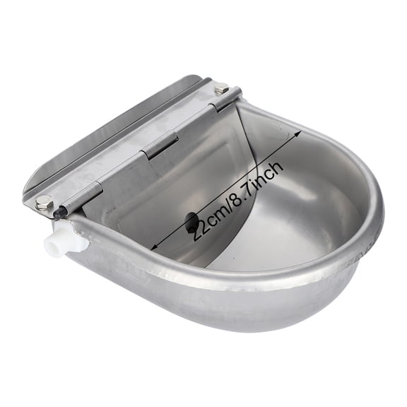 EBTOOLS 4L Automatic Water Stainless Steel Trough Horse Cow Dog Drink Sheep Auto Bowl
