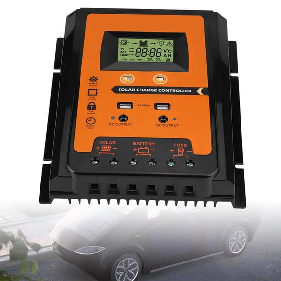 EBTOOLS 50A Solar Charge Controller,MPPT Solar Charge Controller,12V/24V 30A50A MPPT Solar Charge Controller Solar Panel Battery Regulator Dual USB LCD Display