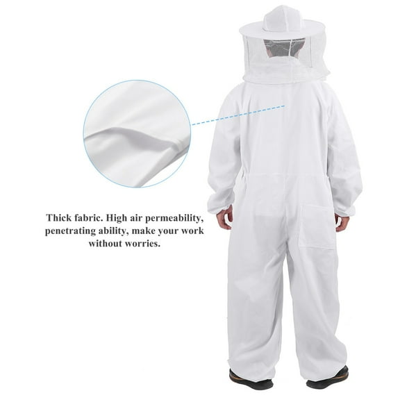 EBTOOLS Beekeeper Suit,Professional Beekeeping Protective Equipment Bee Keeping Full Body Beekeeper Suit Hat, Beekeeper Protective Suit