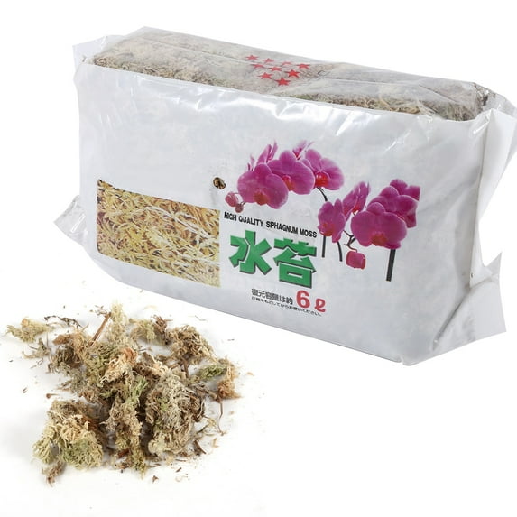 EBTOOLS Fertilizer Moss,6L Garden Sphagnum Moss Moisturizing Nutrition Organic Fertilizer For Phalaenopsis Orchid, Long Fiber Sphagnum Moss