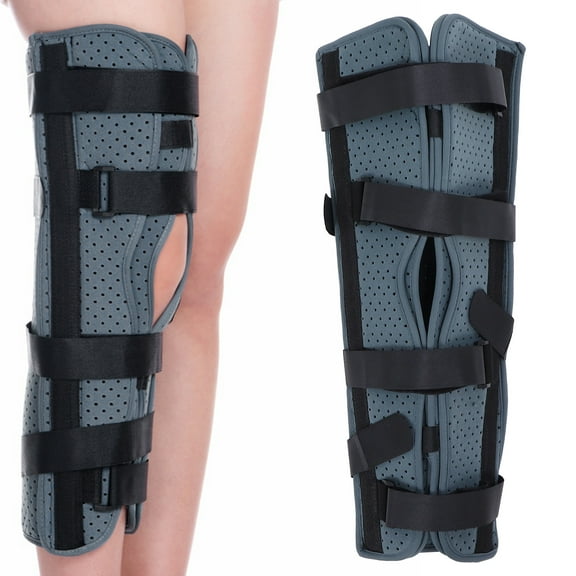 EBTOOLS Full Leg Brace,Adjustable Knee  Joint  Breathable Knee Splint Leg Support Brace,Leg Brace