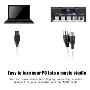 EBTOOLS MIDI To USB Cable, Interface Adapter MIDI Cable, For True Plug & Play