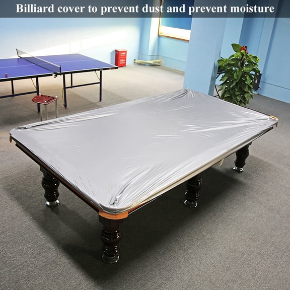EBTOOLS Pool Table Cover, Waterproof Billiard Cover,8 Feet Dustproof Moistureproof PVC Cloth Billiard Table Protection Cover Accessory