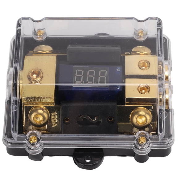 EBTOOLS Power Ground Distributor,Power Distribution Block,1 In 2 Out Power Ground Distributor Splitter Copper Universal For Car Audio 0/2 Gauge Cord 120A