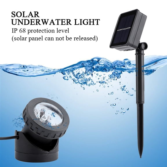 EBTOOLS Solar Outdoor Lamp,Solar 6 LED Pond Spotlight Submersible Ganden Fountain Underwater Light