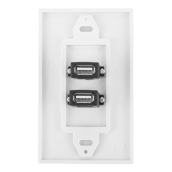 EBTOOLS Wall Socket Wall Plate, USB Wall Plate Wall Plate Panel, ABS USB 2.0 For Coffee Shop Hotel Home Home Decoration Office Building