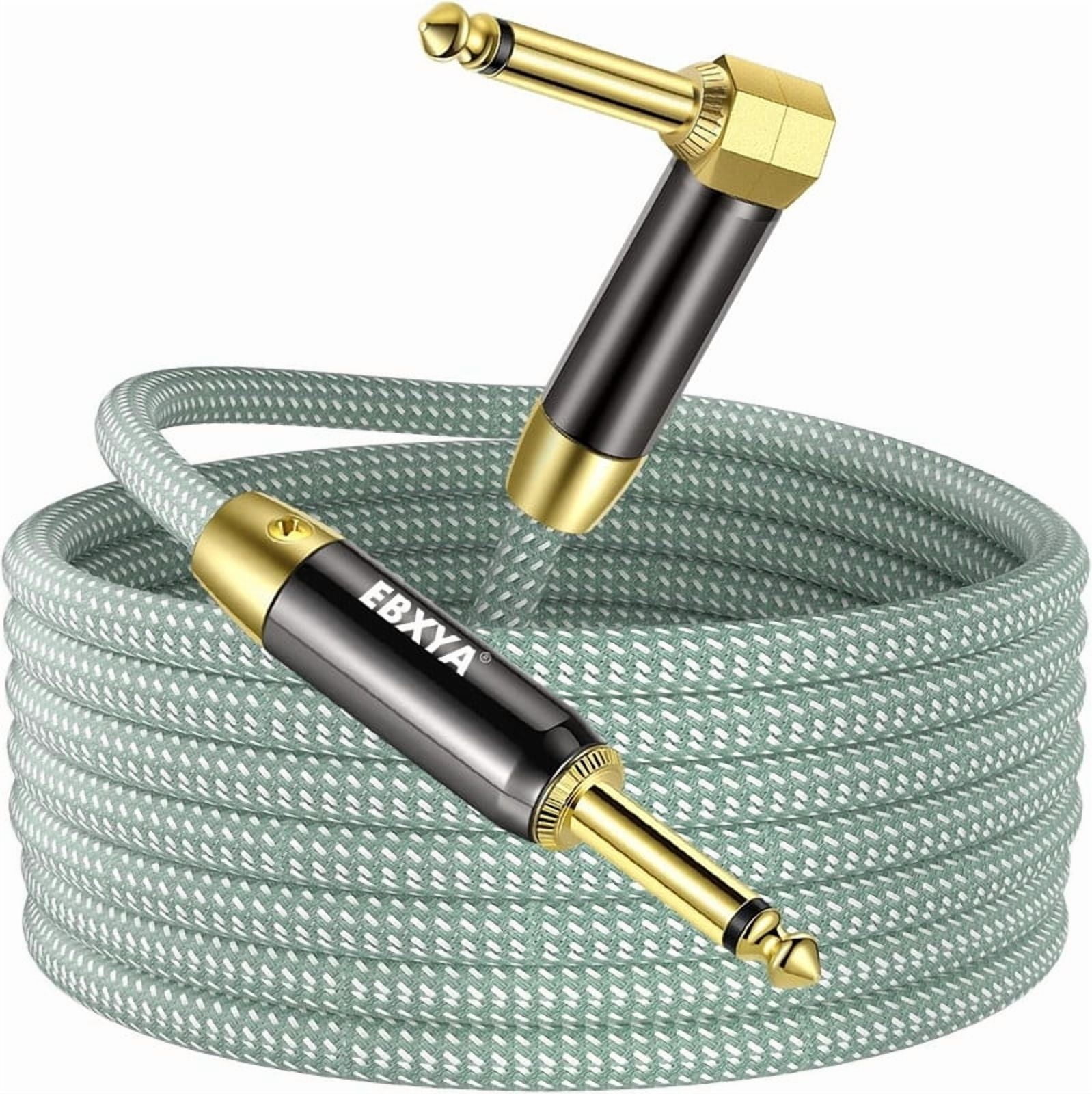 EBXYA 1/4 Inch TS to TS Gold-Plated Right-Angle to Straight Guitar ...