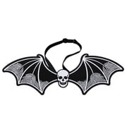 EBaokuup 11.6 inch Halloween Bat Bow Tie, Black Gothic Vampire Costume Accessory