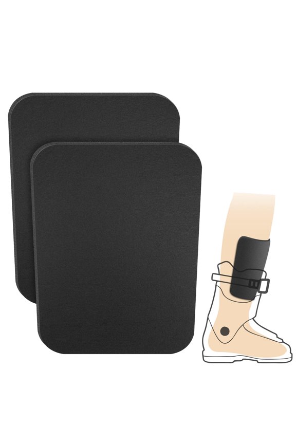 2 Pack 6.5 x 5 Inch 3mm Snowboard Shin Pads, Foam Ski Shin Guards for Ski Boot Protection