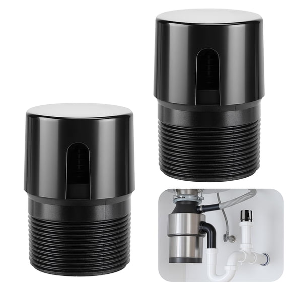 EBaokuup 2 Pcs 1-1/2 Inch NPT ABS In-Line Vent, Air Admittance Valve for Sink, Shower and Drain Pipes