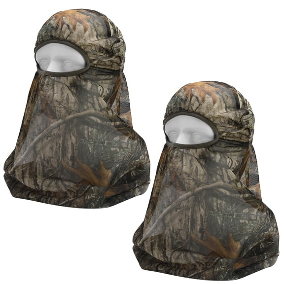 EBaokuup 2 Pcs Adjustable Camo Head Net Mask for Hunting