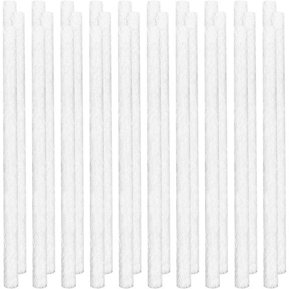 EBaokuup 30 Pcs Long Life Fiberglass Replacement Wicks,10'' Lighting Torches Wick,Citronella Wicks for Bottles,Indoor Decor and Outside Lanterns and Oil Lamps
