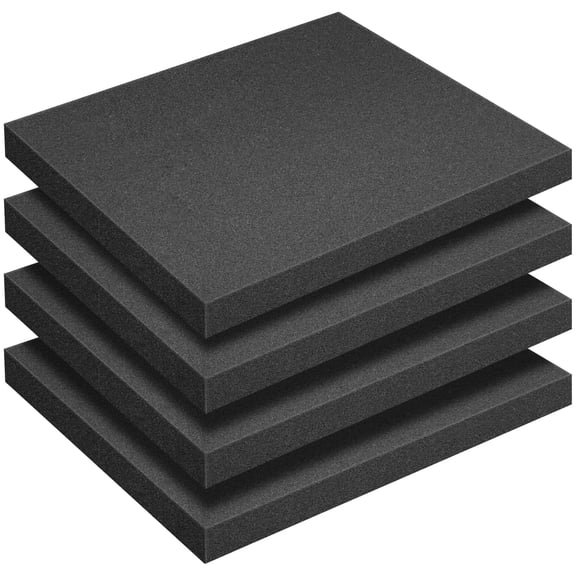 EBaokuup 4 Pcs 16 x 12 x 1.5 Inch Polyurethane Foam Inserts, Cuttable Case Foam