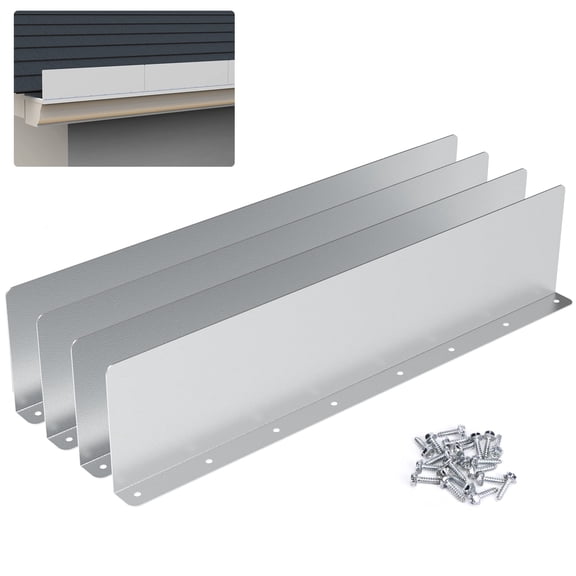 EBaokuup 4 Pcs Gutter Splash Guards, Roof Valley Rain Diverters for Shingle Roofs