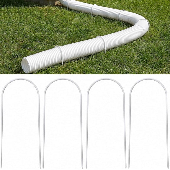 EBaokuup 4-Piece U-Shaped Downspout Anchors, Ground Stakes for 4-Inch Gutter Extensions