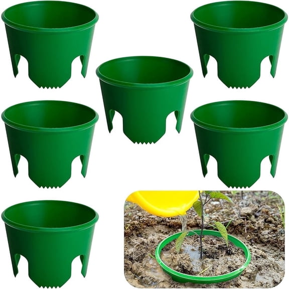EBaokuup 6 Pcs 7 Inch Planting Grow Rings-Planting Protective Round Edging to Separate Rock and Pest-Planting Rings for Vegetables, Herbs and Flowers,7 Inch