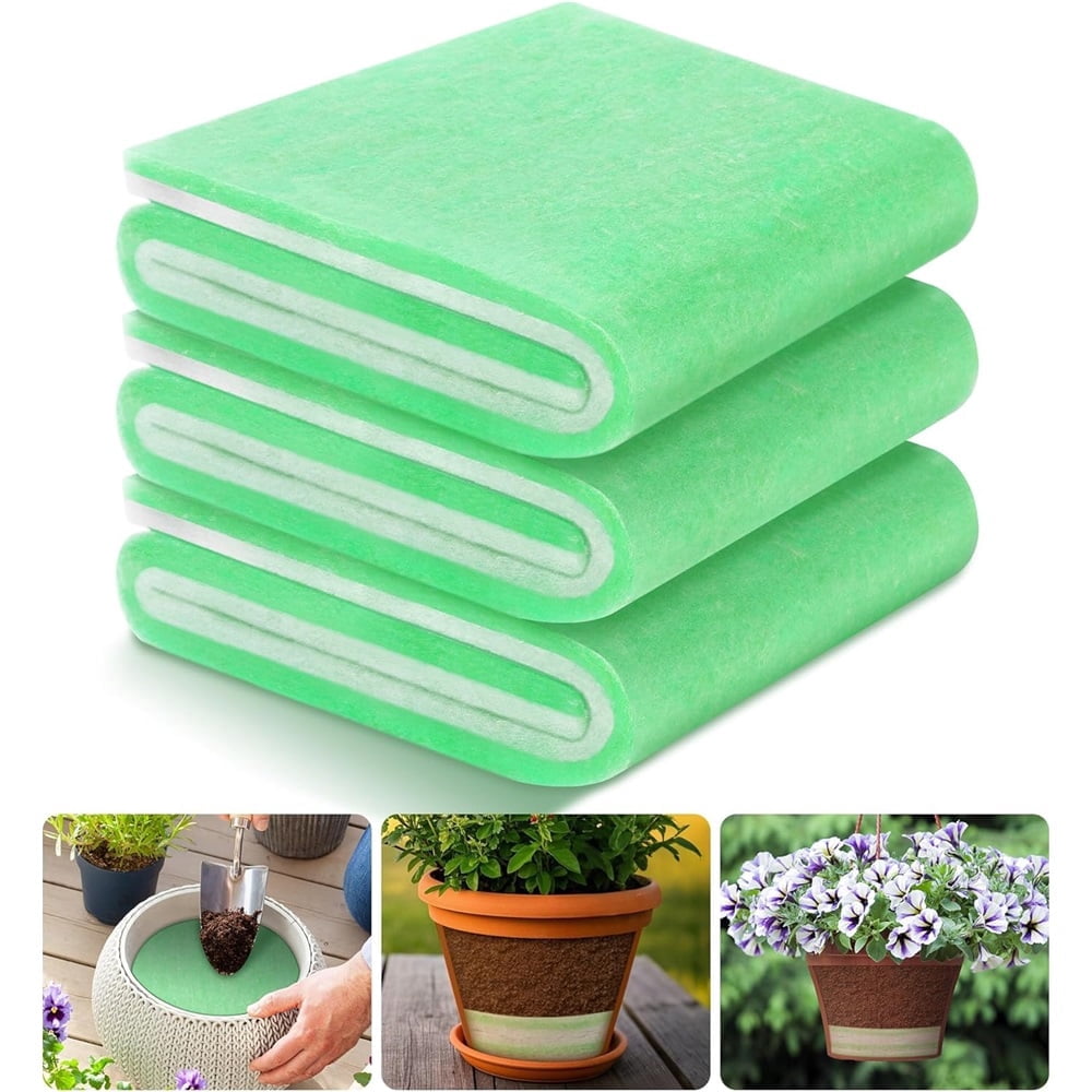 Ebaokuup 6 Pcs 31.5" x 11.8" Lightweight Planter Drainage Inserts