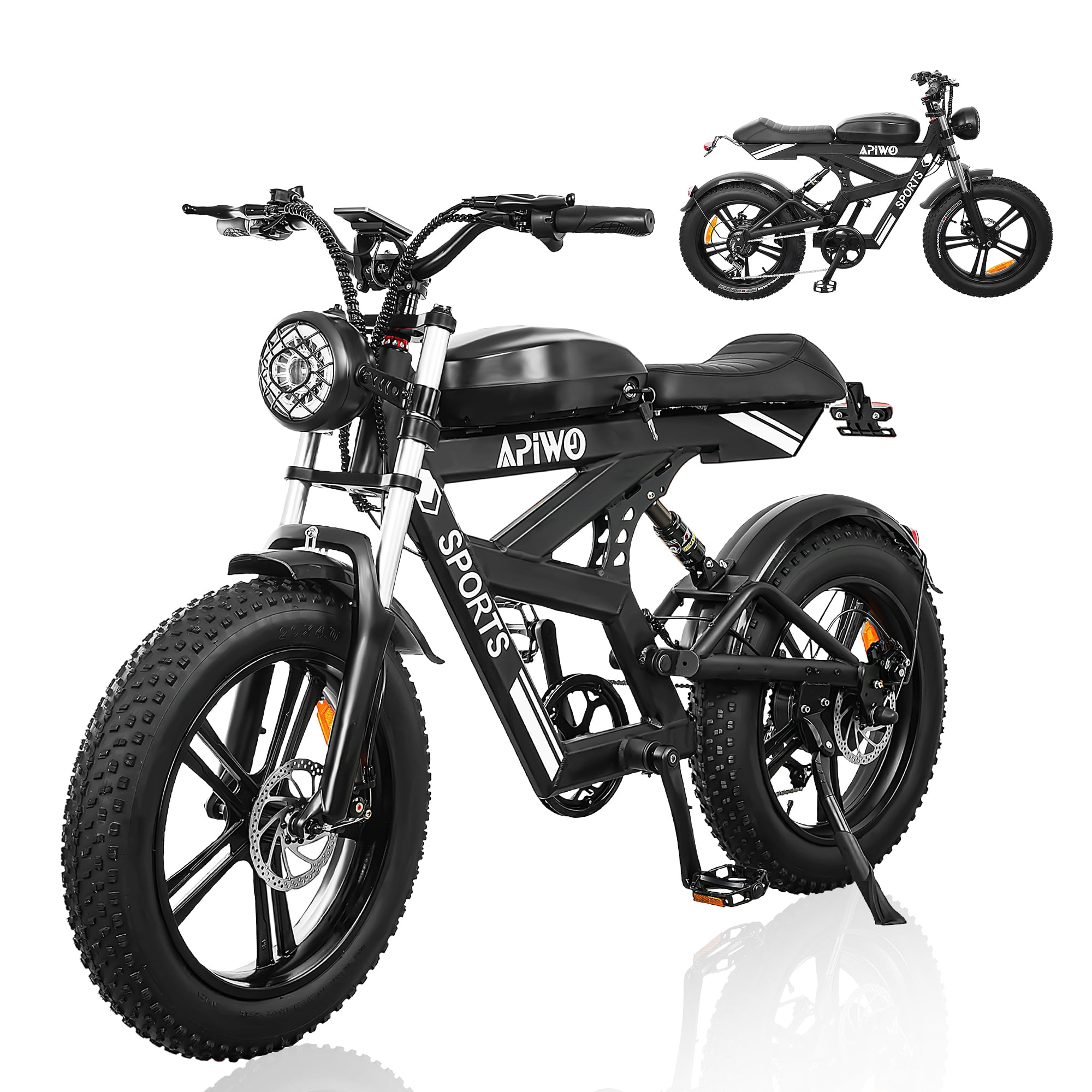 EBike for Adults,Full Suspension 1000W Electric Dirt Bike,20" x4.0 Fat Tire Mountain Ebike, 50-75 Miles Long-Range Electric Motorcycle48V 20AH ,Up to 35MPH, for Mountains, Snow, Sand, Road