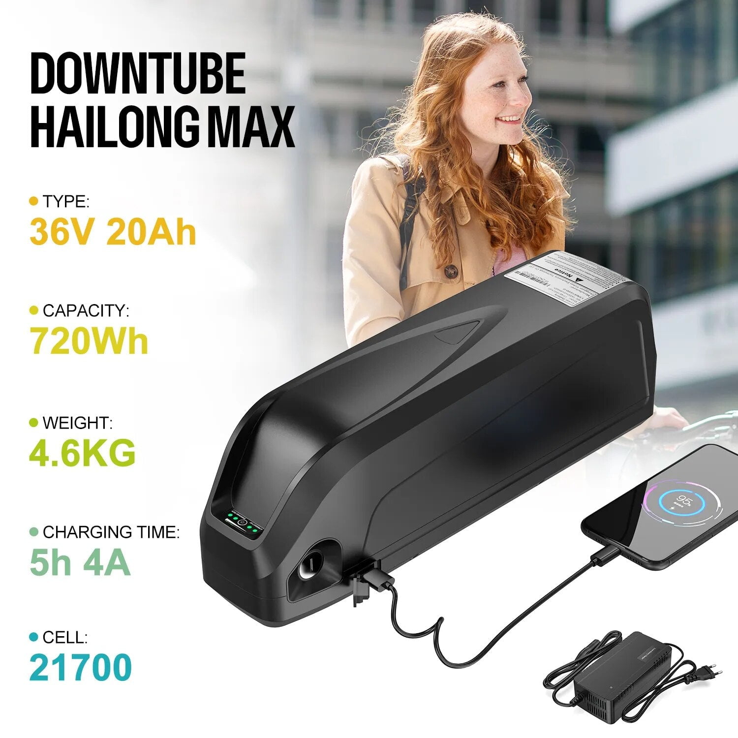 UK WAREHOUSE]36V/48V Ebike Battery, 15AH Electric Bike Battery