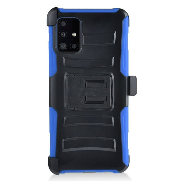 EC Armor Holster Case Kickstand for Samsung Galaxy A51 5g - Black/Blue
