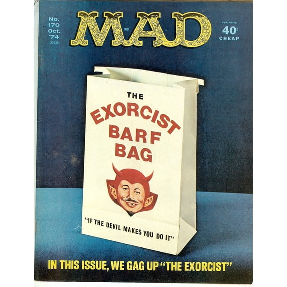 EC Comics MAD Magazine #170 October 1974 VG/FN 5.0 Vintage Collectible Ungraded  Marvelocity Comics