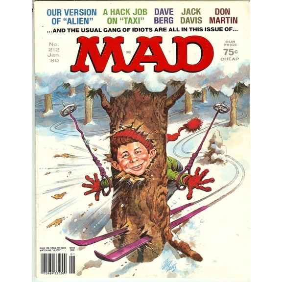 EC Comics MAD Magazine #212 Alien Parody Ski Crash Cover January 1980 VG/FN (5.0)