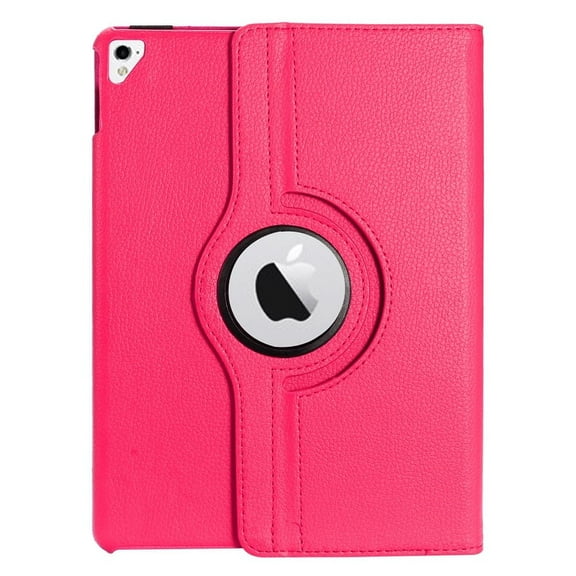 EC Swivel Stand Folio Leather Case Cover For Apple iPad Pro (9.7"), Hot Pink